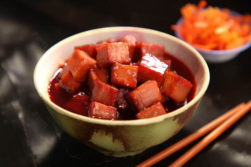 室内桌子上的一碗红烧肉摄影真实,高清,摄影图,摄影图片,图片大全,摄影图免费下载